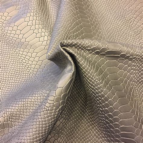 Gray Snakeskin Leather Genuine Lambskin Embossed Hide Craft Etsy