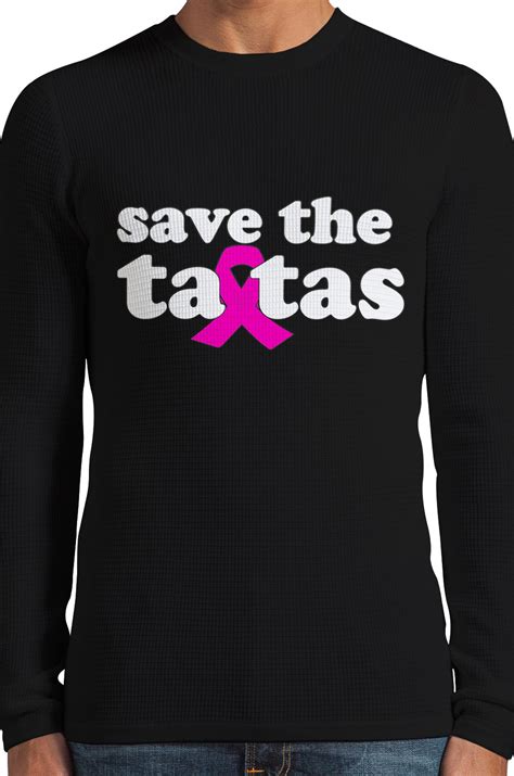 save the ta tas breast cancer awareness thermal long sleeve shirt bewild
