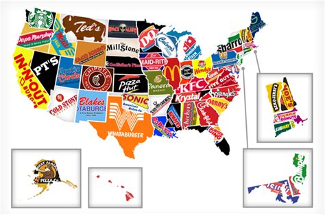 Red White And Food A Map Of Each Us States Biggest Restaurant Chain