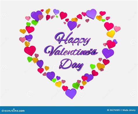 Happy Valentines Day Heart 3d Stock Illustration Illustration Of Love