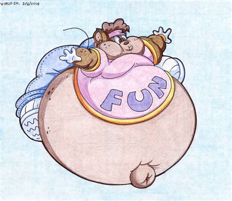 Fat Belly Hyena Girl Inflation By Virus 20 On Deviantart