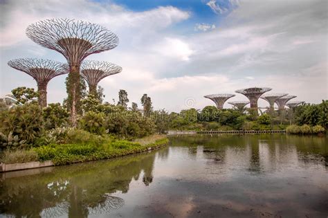 Panoramic Views Of The Botanical Gardens In Singapore Stock Photo