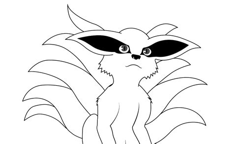 Anime Nine Tailed Fox Coloring Pages The Naruto And The Nine Tailed