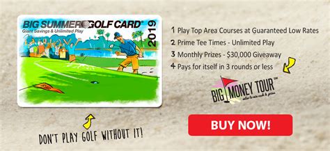 You can always come back for big summer golf card coupon code because we update all the latest coupons and special deals weekly. Welcome to Big Summer Golf Card - Florida's #1 Golf Privilege Card: Giant Savings on Green Fees ...
