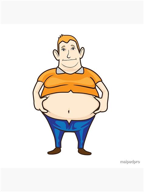 Fat Man Caught His Belly Acrylic Block For Sale By Maipadpro Redbubble