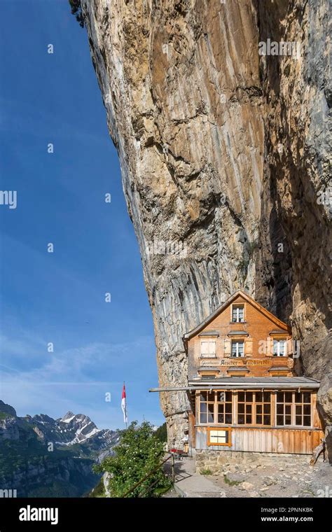 Aescher Wildkirchli Mountain Inn Built Into The Rock Below Ebenalp