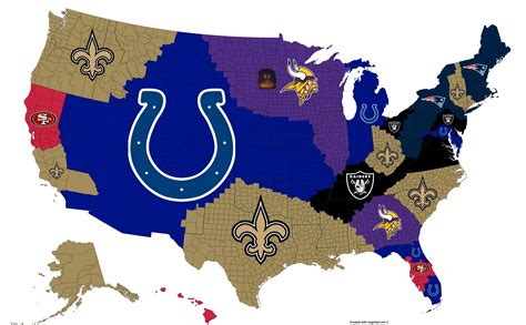 Nfl Imperialism Map Week 6 2019 Nfl