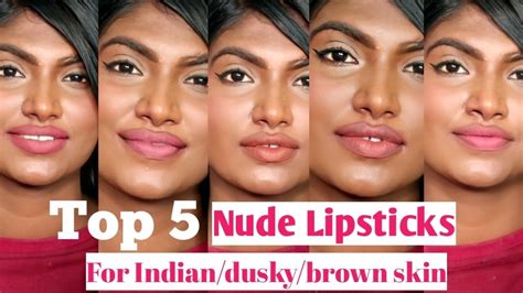 My Top 5 Nude Lipstick Shades For Indian Brown Dusky Skin Tone தமிழில் Stylish Tamizhachi
