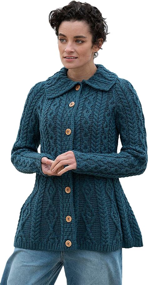 Irish Cardigan For Women 100 Supersoft Merino Wool Sweater With