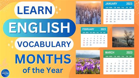 Months Of The Year Learn English Vocabulary For Beginners Aprender