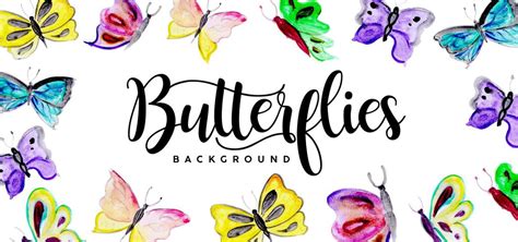 Beautiful Watercolor Butterflies Background 677098 Vector Art At Vecteezy