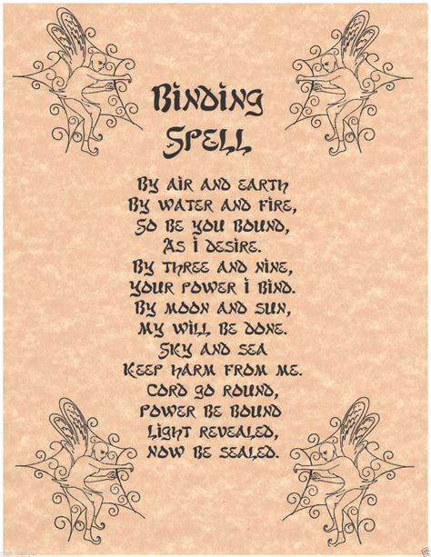 Binding Spell Witch Spell Book Spell Book Witchcraft Spell Books