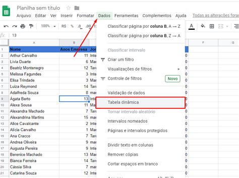Inserindo Tabela Dinâmica no Google Planilhas Ninja do Excel
