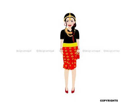 nepali girl model illustration for international client by usha r magar on dribbble
