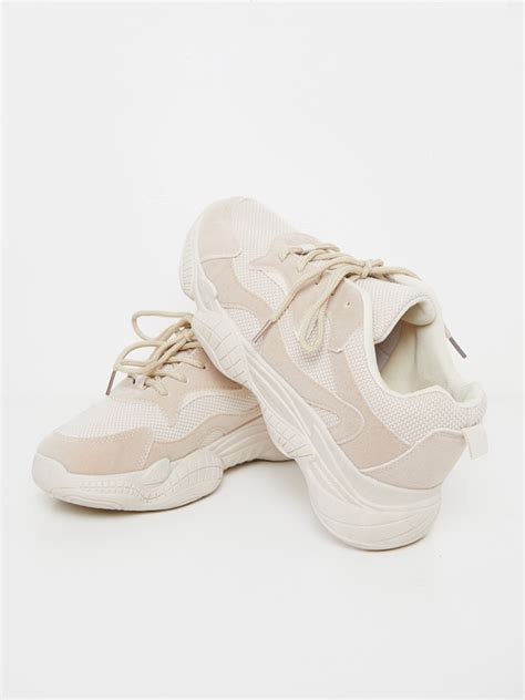 Sand Bubble Sole Lace Up Trainer Pretty Little Thing
