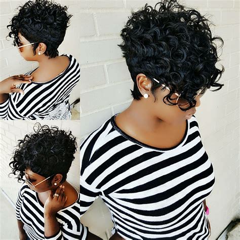 Short Weave Hairstyles Curly Pixie Hairstyles Shaved Side Hairstyles