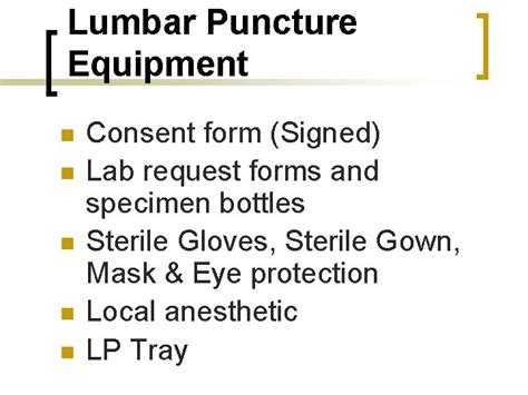 Spm 200 Clinical Skills Lab 5 Lumbar Puncture