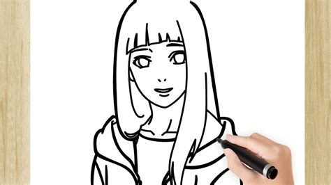 Como Desenhar A Hinata Uzumaki Hinata Hyuga Youtube