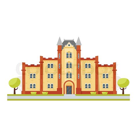 Educational Building University Stock Vector Colourbox