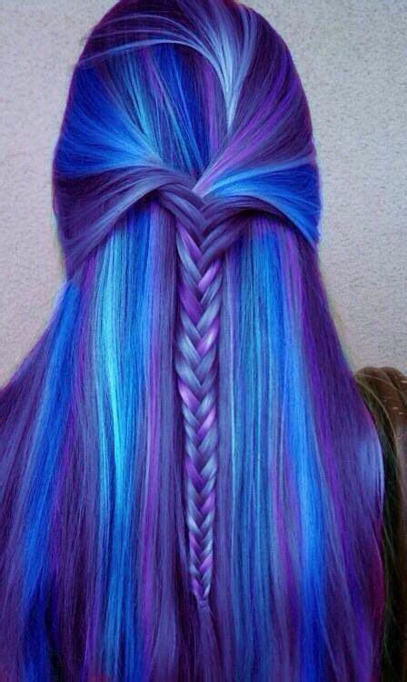 Hair Hair Color Purple Cool Hair Color Color Blue Blue Ombre Purple