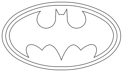 Batman Logo Coloring Page Supportive Guru
