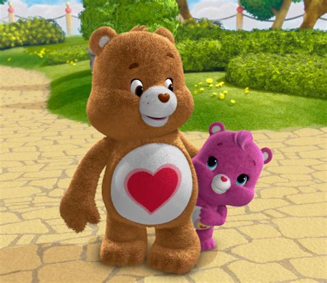 This bear with golden yellow fur and a pink 4. Care Bears: Welcome to Care-a-Lot : Programs : The Hub ...