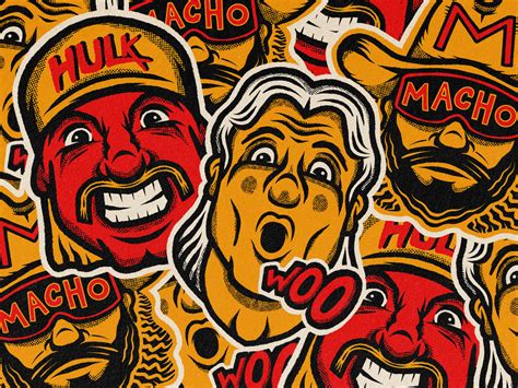 Ric Flair Hulk Hogan And Macho Man Stickers By Owen Lindsey On Dribbble