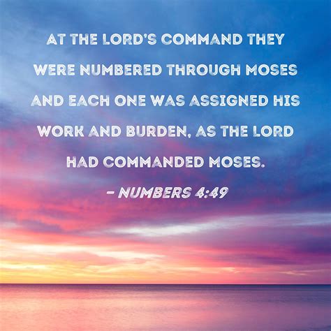 Numbers 449 At The Lords Command They Were Numbered Through Moses And
