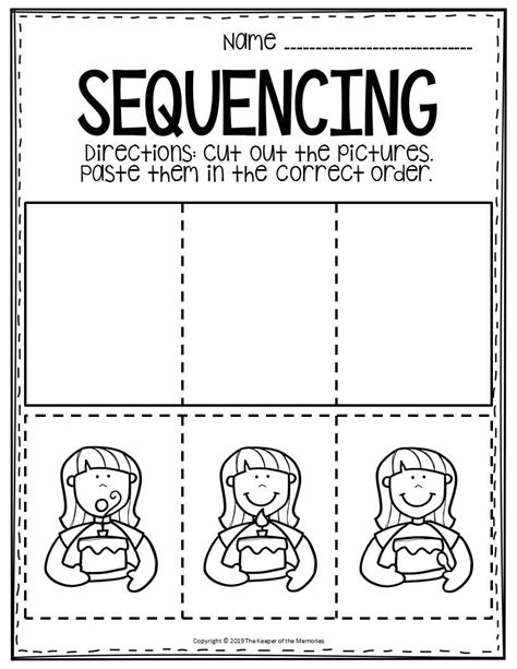 Sequence Events Kindergarten Worksheet