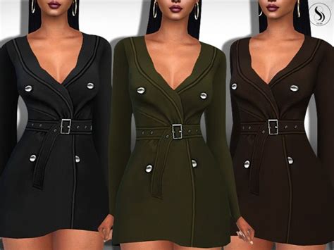 The Sims Resource Business Lady Formal Trench Coats By Saliwa Sims 4