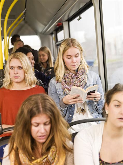 Woman On The Bus Stock Photo Image Of Transportation 22075784