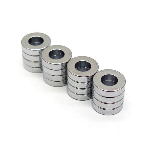 Ring Neodymium Rare Earth Magnets N35 8odx4idx2mm 16pcs Per Pack
