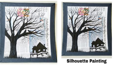 Silhouette Painting On Newspaperbest Out Of Wastewall Decor With
