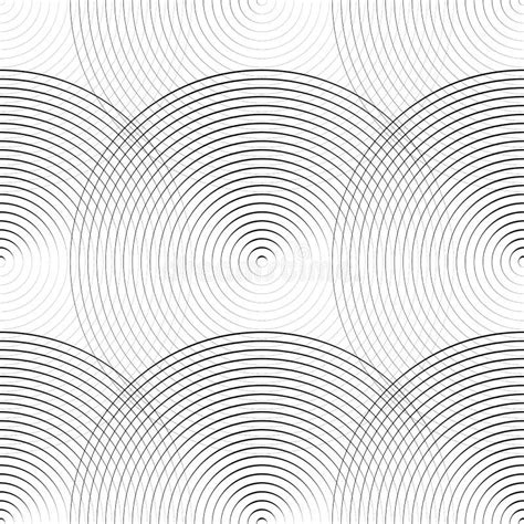 Concentric Circles Radial Lines Patterns Monochrome Abstract Stock