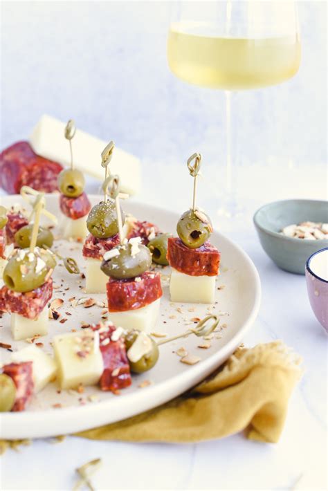 Chorizo Manchego And Olive Skewers My Modern Cookery