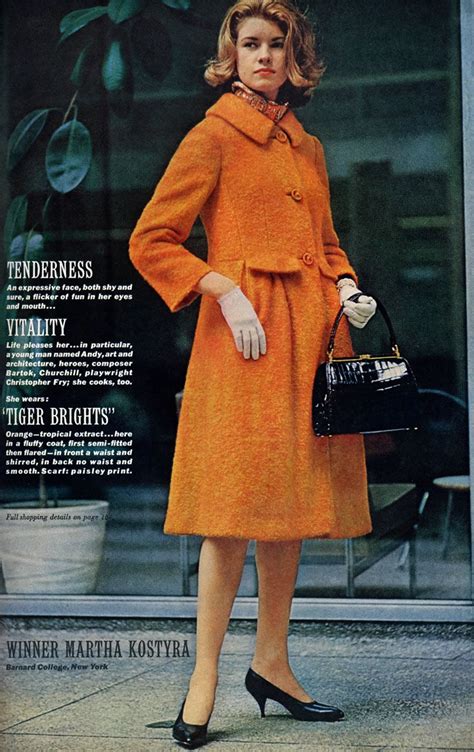 Martha Stewart 1961 Glamour Magazine Sixties Fashion