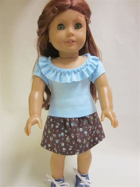 18 Inch American Girl Doll Clothes Skirt T Shirt Etsy Doll Clothes