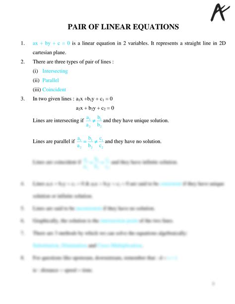 Solution Class 10 Maths Formula Sheet Studypool