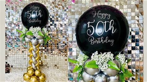 Diy Balloon Centerpiece For 50th Birthdayhow To Make Balloon