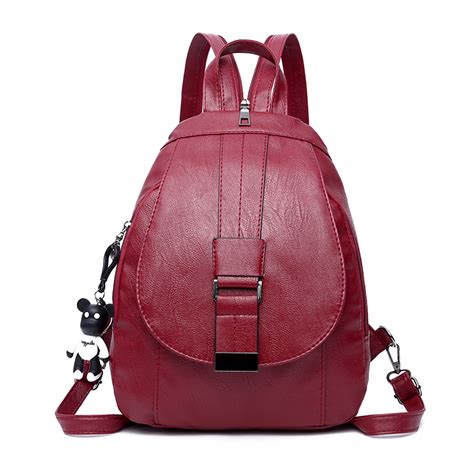 2019 Women Leather School Backpack Travel Handbag Satchel Rucksack