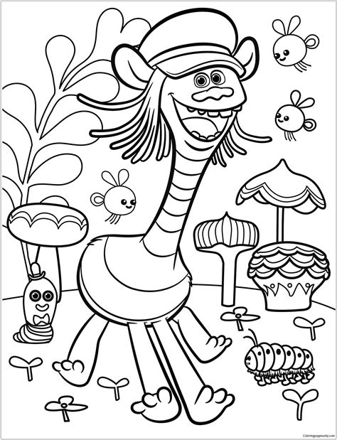 trolls coloring pages free