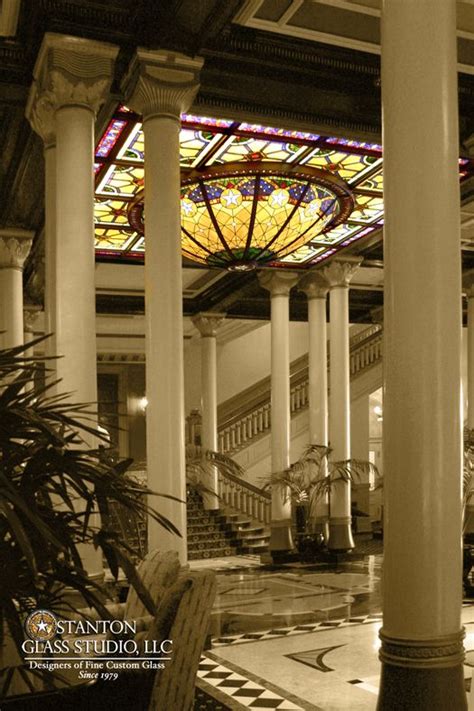 The Historic Driskill Hotel Lobby Dome At The Corner Of 6th Street And