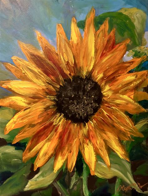 Summer Sunflower Painting By Steph Moraca Sunflower Painting