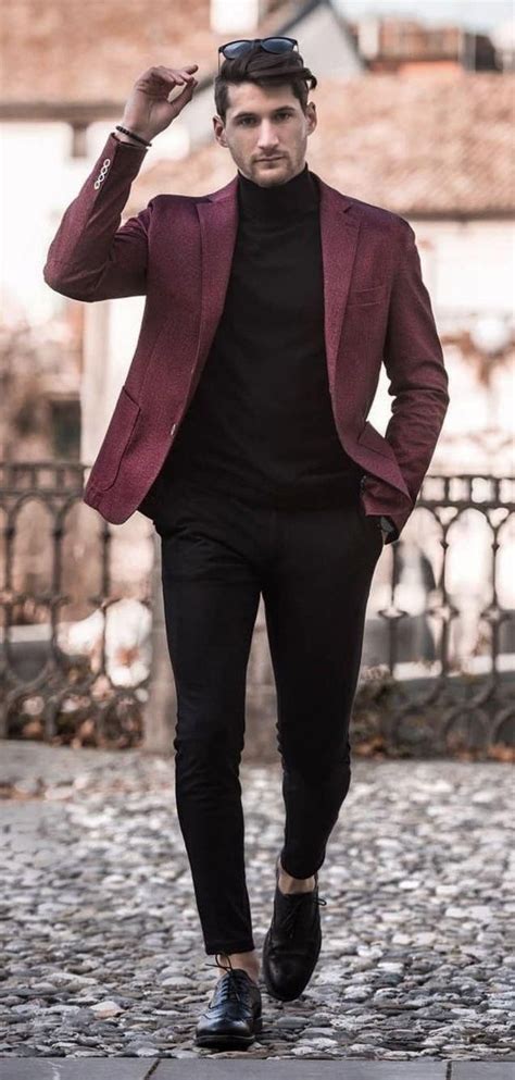 Fall Business Casual Combo Inspiration With A Maroon Blazer Black