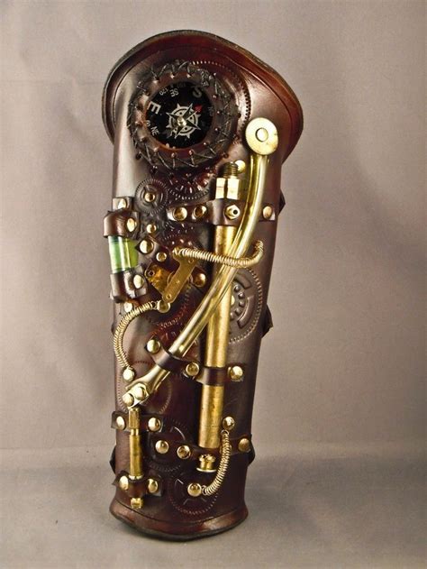 Steampunk gear, gadgets, and gizmos: Steampunk Gadgets | Steampunk leather bracer Explorer by IsilWorkshop on Etsy. $105.00 ...