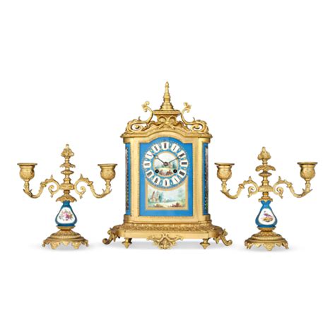 Medieval Castle Clock Garniture Antique Clocks Vintage Clock Clock