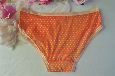 Orange Panties Polka Dot Panties Orange Lingerie See Through Etsy