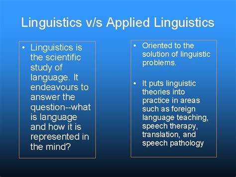 Applied Linguistics Definition Whats Applied Linguistics It Is