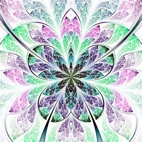 Colorful Fractal Flower Stock Illustration Illustration Of Dream
