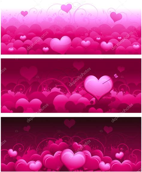 Valentines Day Banners — Stock Vector © Hugolacasse 6059013